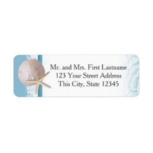 Ocean Romance Beach Theme Label
