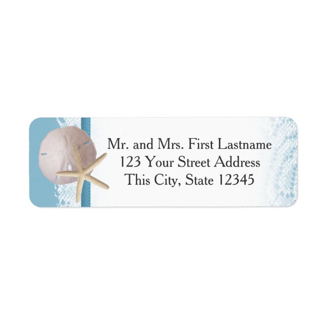 Ocean Romance Beach Theme Label (Front)