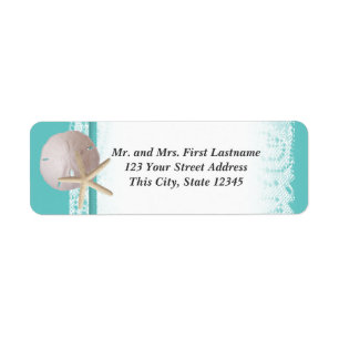 Ocean Romance Beach Theme Label
