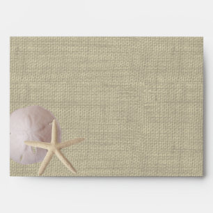 Ocean Romance Starfish and Sand Dollar Envelope