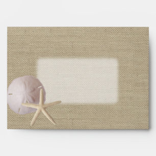 Ocean Romance Starfish and Sand Dollar Envelope