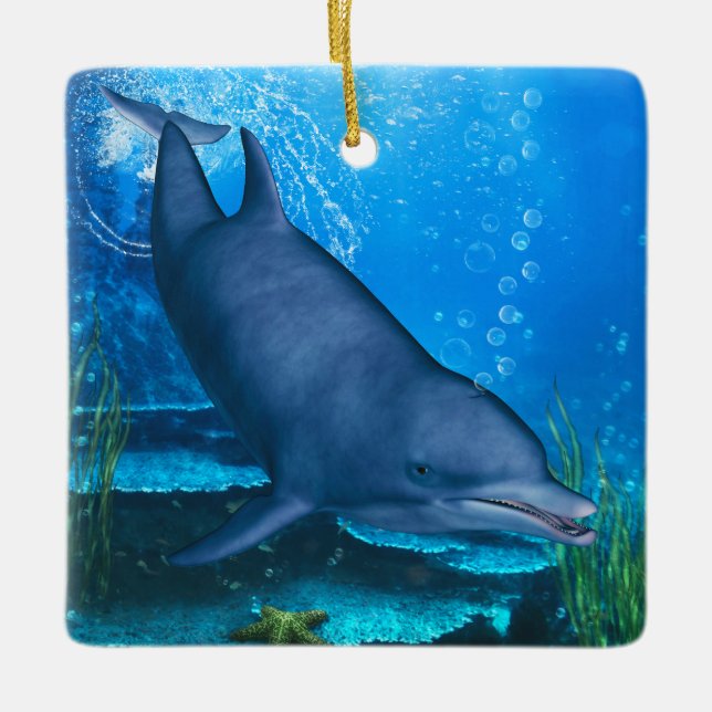 Ocean’s Smile Ceramic Ornament (Front)