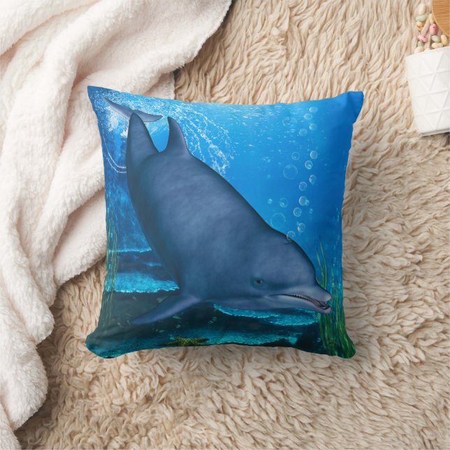 Ocean’s Smile Throw Pillow (Blanket)