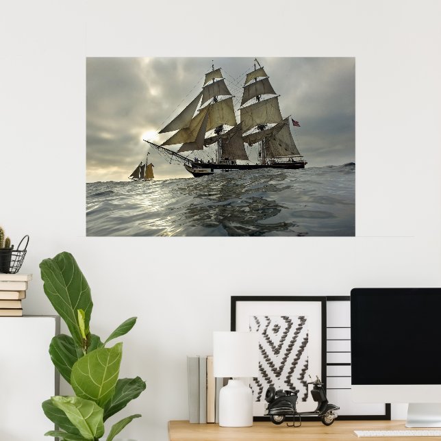 Ocean Sail Boat poster (Home Office)
