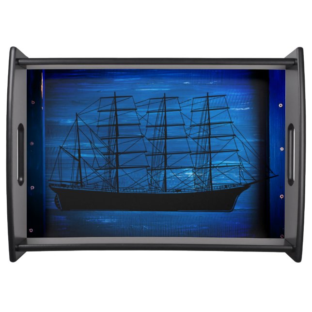 Ocean Sail Boat Serving Tray (Front)