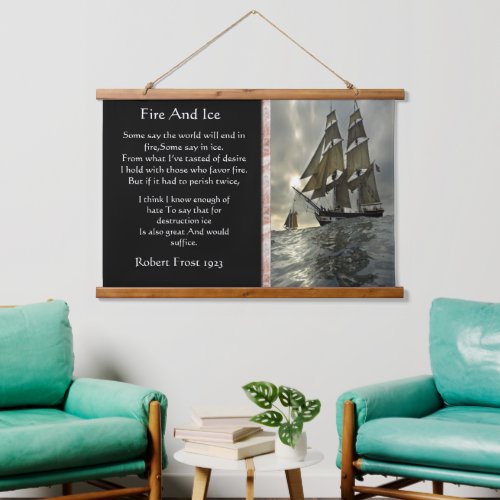 Ocean Sail Boat with large waves Hanging Tapestry