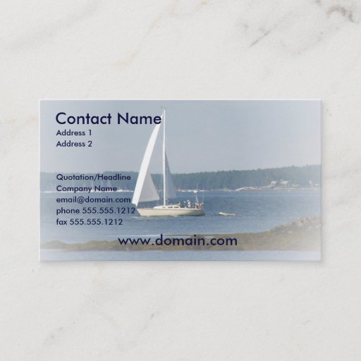 Customizable Ocean Sail Business Card