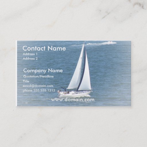 Customizable Ocean Sail Business Card