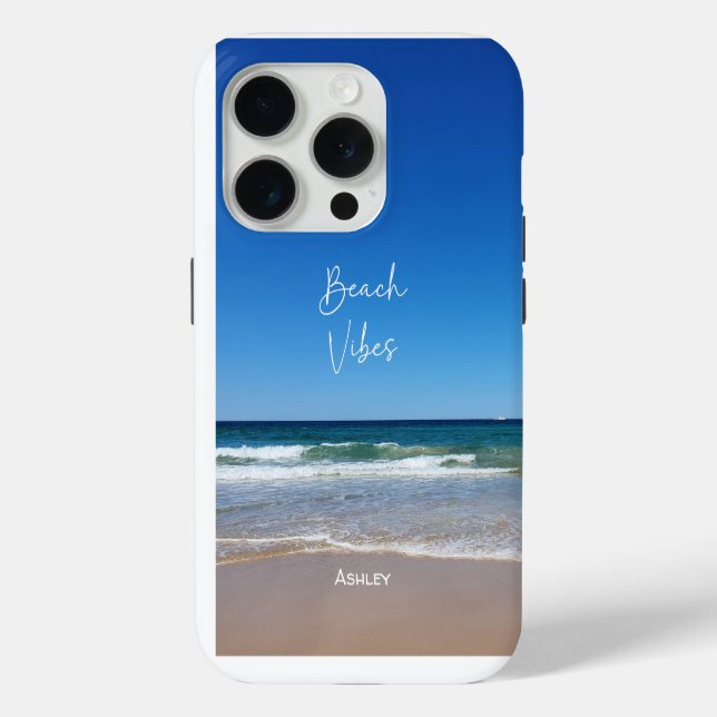 Ocean Sand Beach Personalized Case-Mate iPhone Case (Back)