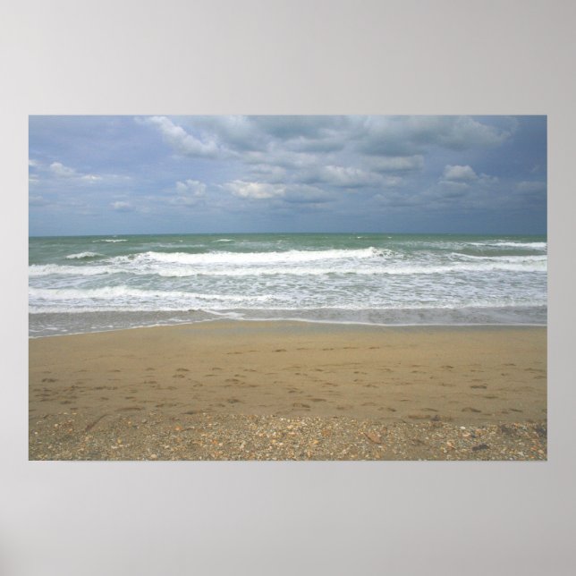 Ocean Sand Sky Faded background Poster (Front)