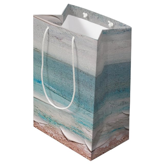 Ocean Sand Texture  Medium Gift Bag (Back Angled)
