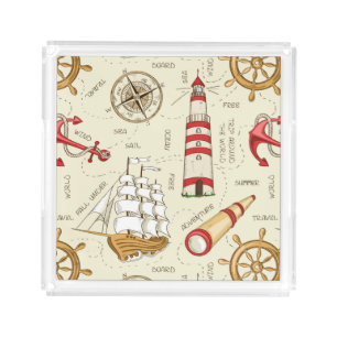 Ocean Scene Acrylic Tray
