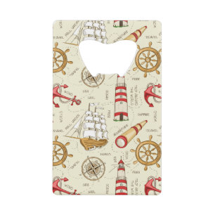 Ocean Scene Credit Card Bottle Opener