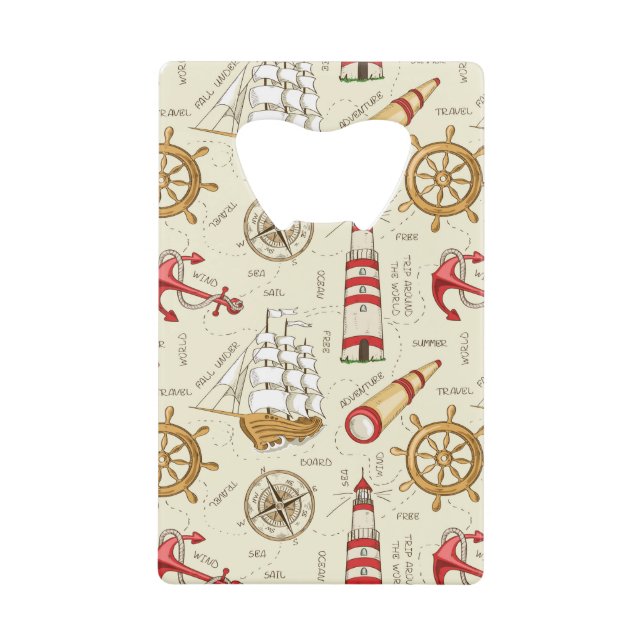 Ocean Scene Credit Card Bottle Opener (Front)