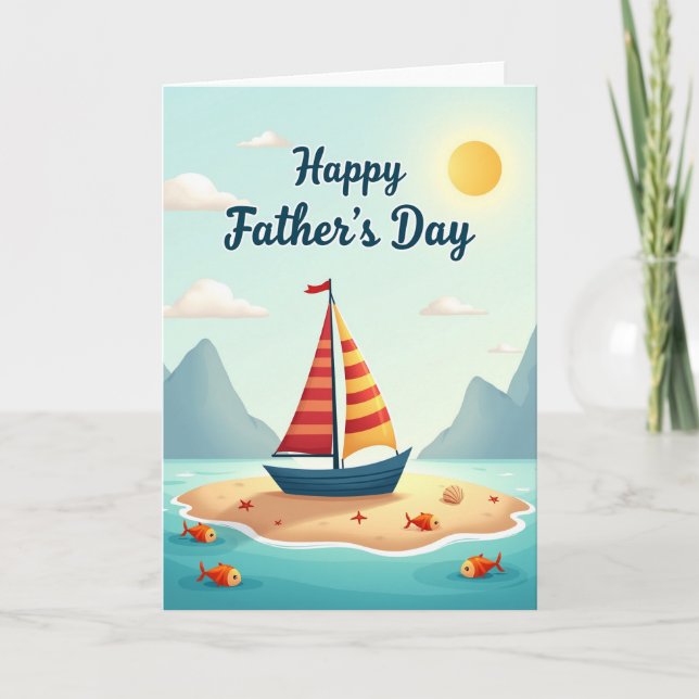 Ocean Scene Fathers Day Card (Front)