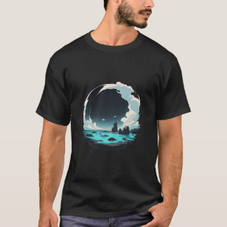 Ocean Scene in a Circle T-Shirt