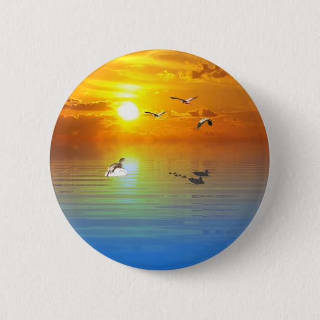 Ocean Scene pin/ Button (Front)
