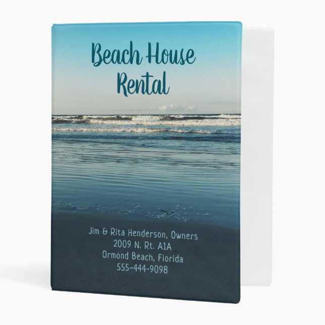 Ocean Scene Rental Information Mini Binder (Front/Inside)