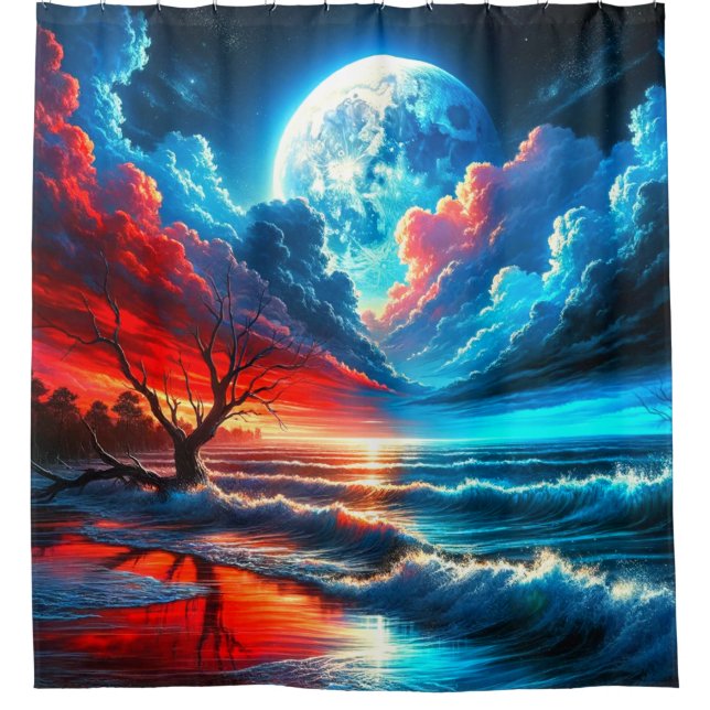 Ocean Scene Shower Curtain (Front)