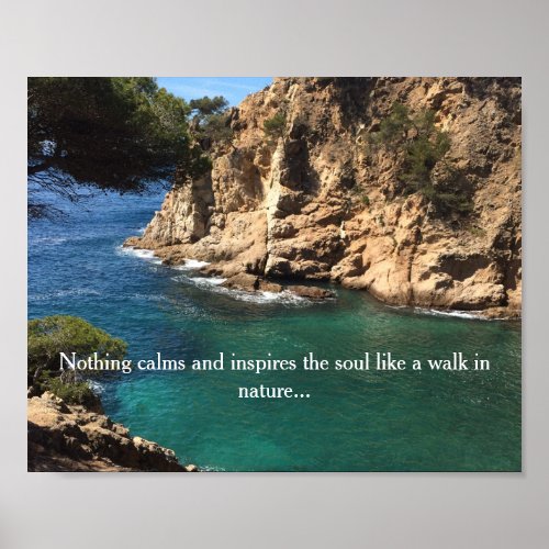 Ocean Scene With Inspirational Message Poster