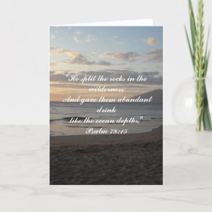 Ocean Scene with Inspirational Verse Card