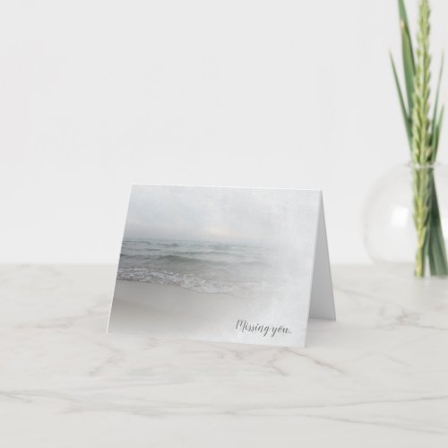 Ocean Scenic View Stormy Missing You Card