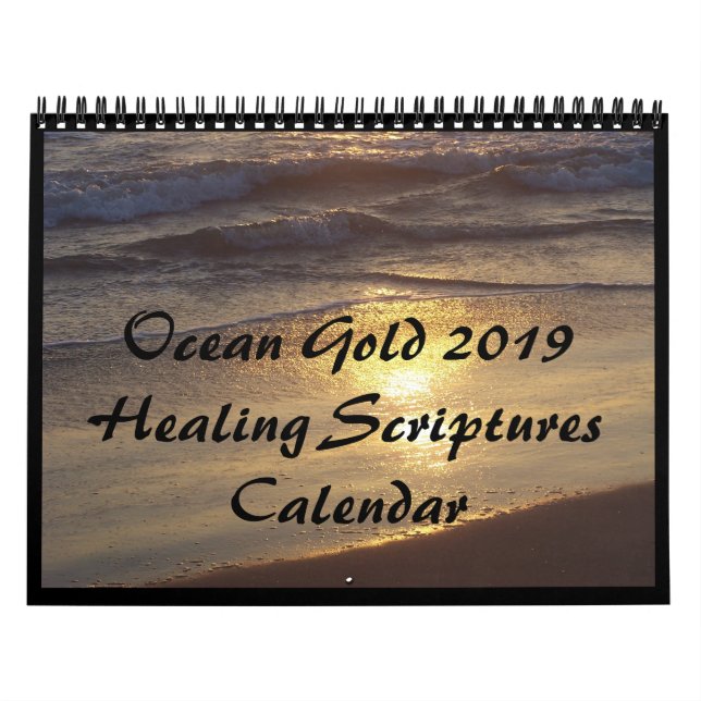 Ocean Scripture Bible Healing Verses 2019 Calendar (Cover)