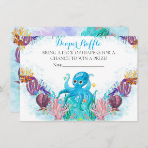Ocean Sea baby Octopus Diaper Raffle Enclosure Car