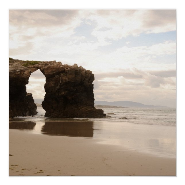 Ocean Sea Beach Rock Sand Nature Name Personalize Poster (Front)