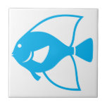 Ocean Sea Blue Fish White Tile Bathroom Accent at Zazzle