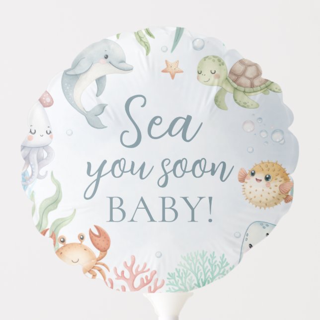 Ocean Sea Creatures Party Balloons (Front)