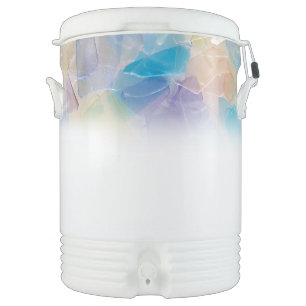 Ocean Sea Glass on White Large Igloo Beverage Cooler