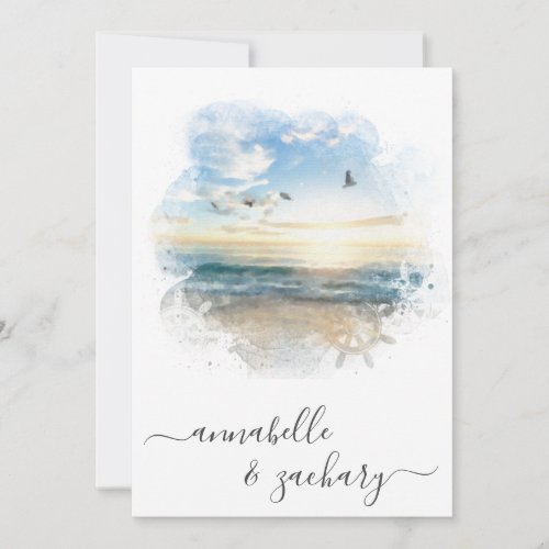  Ocean Sea Helm RSVP _ Beach QR AR7 Wedding Inv Invitation