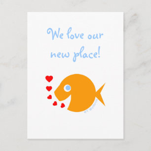 Ocean Sea Lake Water-Themed Humorous We Moved Announcement Postcard