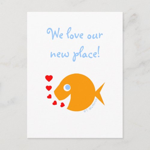 Ocean Sea Lake Water_Themed Humorous We Moved Announcement Postcard