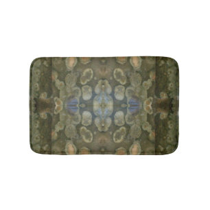 Ocean Sea Marine Sediment Gemstone Boxed Pattern Bath Mat