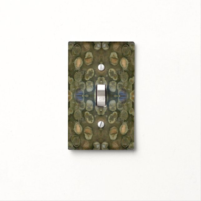 Ocean Sea Marine Sediment Gemstone Boxed Pattern Light Switch Cover (In Situ)