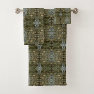 Ocean Sea Marine Sediment Gemstone Collection Box Bath Towel Set