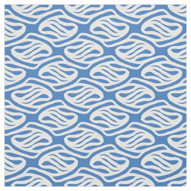 Ocean Sea Nautical Theme Water Wave Lines Pattern Fabric (Swatch)