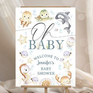 Ocean Sea Oh Baby Shower Gender Neutral Welcome Foam Board