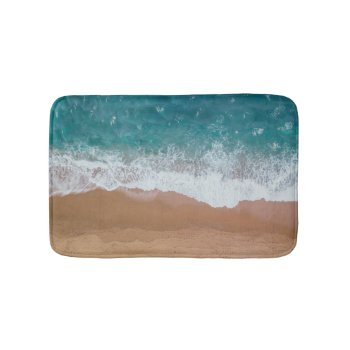 Ocean Sea Sand Shore Bath Mat by Lorriscustomart at Zazzle