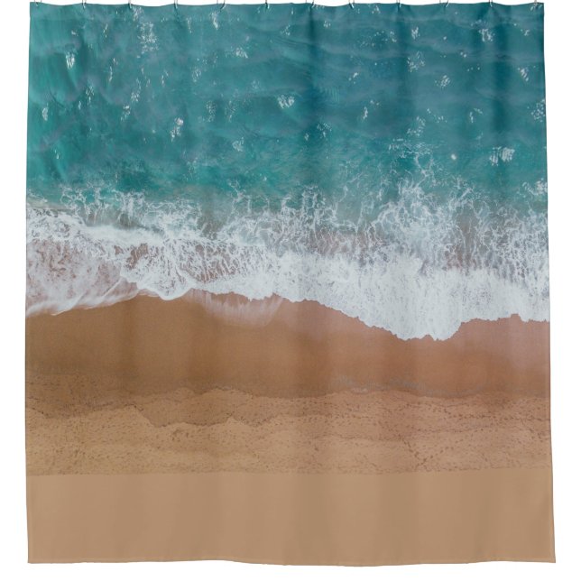 Ocean Sea Sand Shore Shower Curtain (Front)