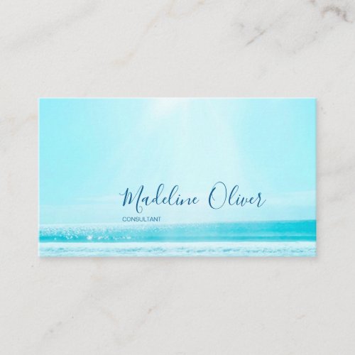 Ocean Sea Travel Blue Modern Professional Business Card