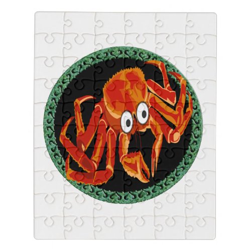Ocean sea tropical orange king crab jigsaw puzzle