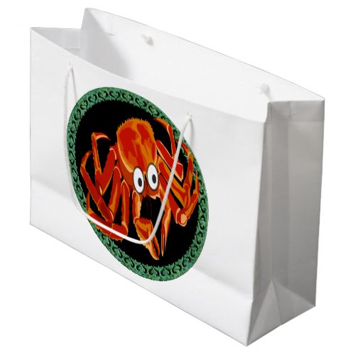 Ocean sea tropical orange king crab large gift bag