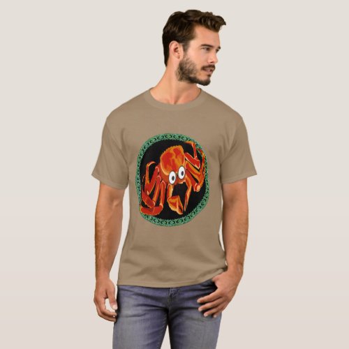 Ocean sea tropical orange king crab T_Shirt