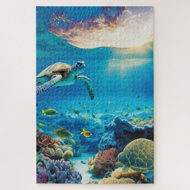 Ocean Sea Turtle Puzzle (Vertical)