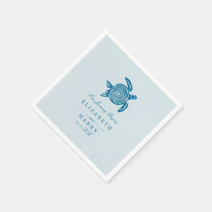 Ocean Sea Turtle, Sea Blue Beach Wedding Napkins