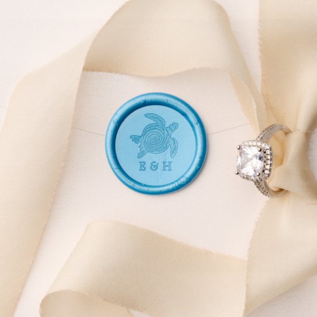 Ocean Sea Turtle Wax Seal Stamp (Insitu (Wedding))