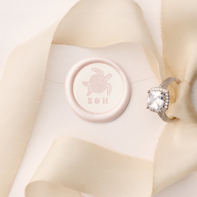 Ocean Sea Turtle Wax Seal Stamp (Insitu (Wedding))